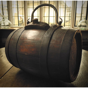 A Small Iron-Bound Oak Cask