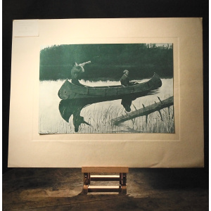 Prints by Frederic Remington - Calling the Moose
